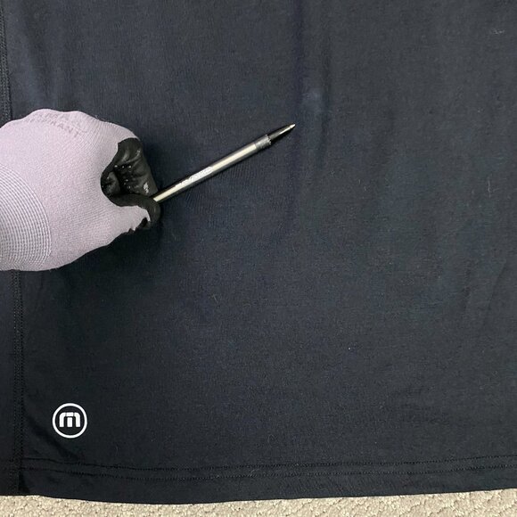 Travis Mathew 1/4 Zip Pullover Men's Large Black Lightweight Stretch Base Layer - Picture 5 of 11